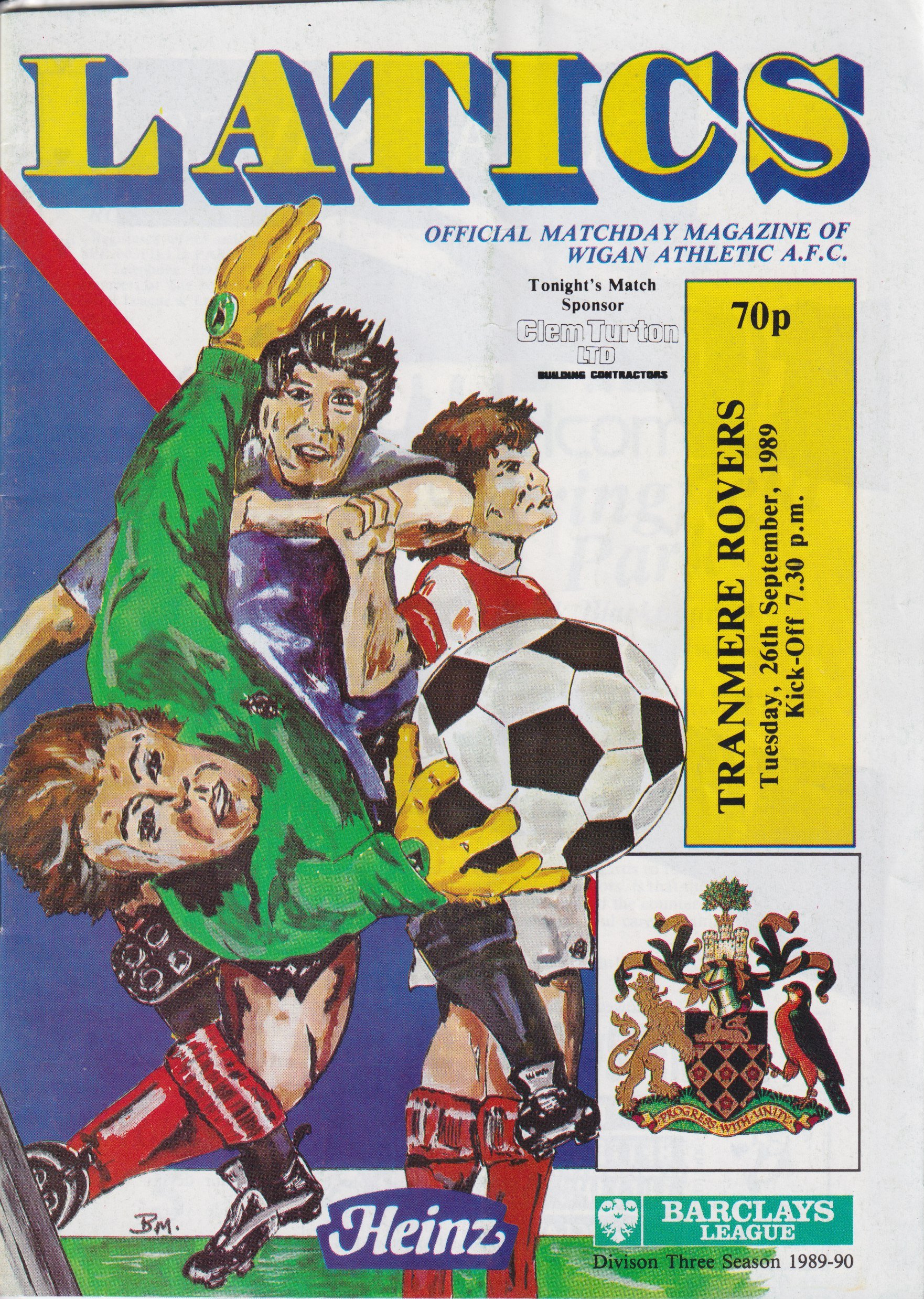 Wigan Athletic v Tranmere Rovers match programme